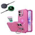 iPhone 17 Cyber Tough Magsfae Case with Stand and Qi2 wireless Charger Pink