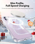 Print iPhone 17 Magsafe Case Clear Christmas Santa Skater wireless charging