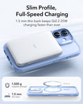 ESR iPhone 17 Claiss Hybrid Magsafe Case Frosted Light Blue Slim Profile Full-Speed Charging
