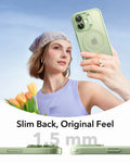 ESR iPhone 17 Claiss Hybrid Magsafe Case Frosted Light Green Slim Back Original Feel