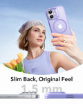 ESR iPhone 17 Magsafe Case with Camera Control Frosted Purple Slim Back
