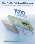 iPhone 17 Claiss Hybrid Magsafe Case with Stand Frosted Light Green Slim Profile, Full-Speed Charging