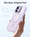 iPhone 17 Claiss Hybrid Magsafe Case with Stand Frosted Light Purple Slim Back Original Feel