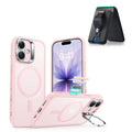 iPhone 17 Classic Hybrid Magsfae Case With Magsafe Wallet Frosted Bubblegum Pink