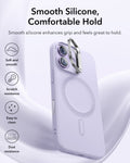 ESR iPhone 17 Silicone Magsafe Case with Stand Lavender Smooth Silicone, Comfortable Hold