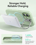 ESR iPhone 17 Silicone Magsafe Case with Stand Sage Green Stronger Hold, Reliable Charging