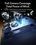 Phone 17 Pro Corning Glass Camera Lens Protector Blue Tough metal frame protects your camera system from scratches