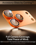 ESR iPhone 17 Pro Corning Glass Camera Lens Protector Orange Full Camera Coverage. Total Peace of Mind.