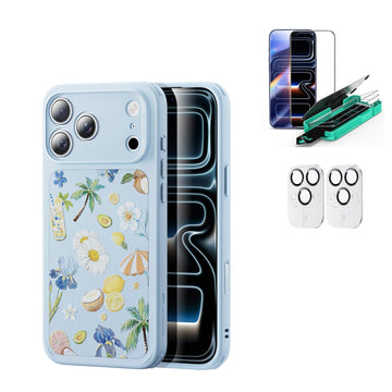 iPhone 17 Pro Bundle Classic Hybrid Magnetic Case (Camera Control) and Armorite Screen Protector - Tropical Paradise