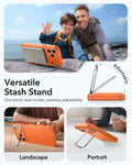 ESR iPhone 17 Pro Cyber Tough Magsafe Case with Stand and Camera Control Orange Versatile Stash Stand