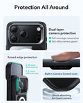 ESR iPhone 17 Pro Magsafe Case with Stand Camera Control Clear Black Raised Edge Protection
