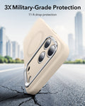 iPhone 17 Pro Cloud Soft Silicone Magsfae Case with Stand Light Tan 3X Military Grade Protection