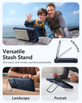 ESR iPhone 17 Pro Cyber Tough Magsafe Case Camera Control Blue Versatile Stash Stand
