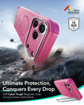 ESR iPhone 17 Pro Cyber Tough Magsafe Case with Stand and Camera Control Pink