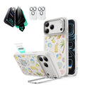 Withe Shell iPhone 17 Pro Max Magsafe Case with Stand pair  Armorite Tempered Glass Privacy Screen 