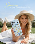 ESR Blue Floral iPone 17 Pro Max Case  Summer in Your Hand Bloom All Day