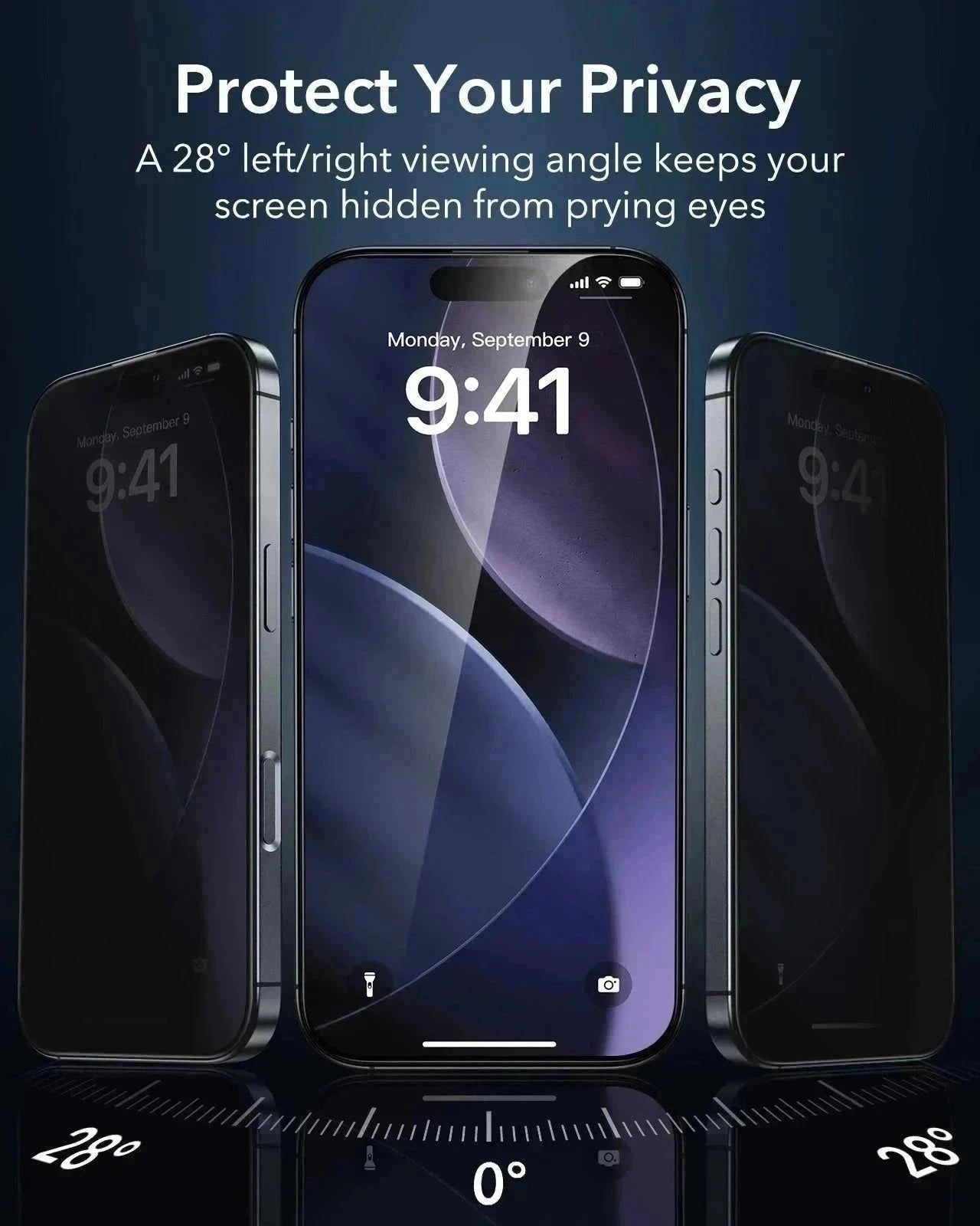 ESR iPhone 17 Pro Max UltraFit Armorite Privacy Screen Protector protect your privacy