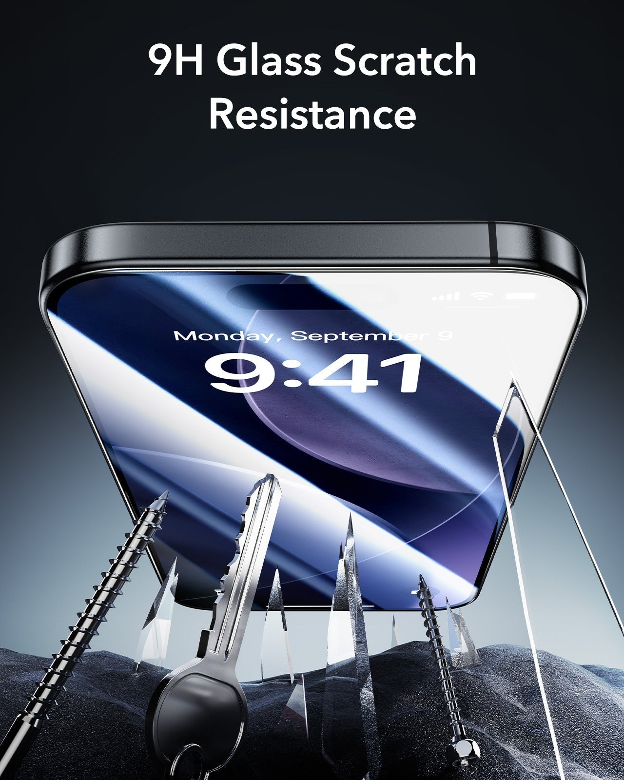 ESR iPhone 17 Pro Max UltraFit Armorite Privacy Screen Protector 9h glass scratch resistance