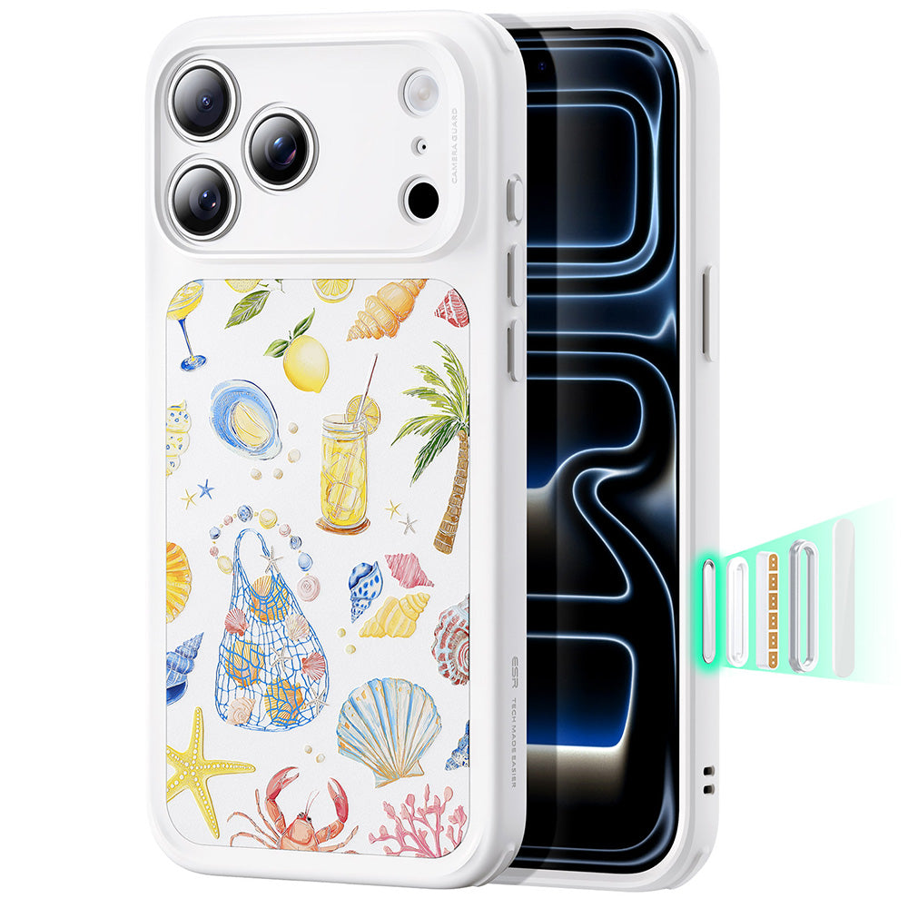 Withe Shell iPhone 17 Pro Max Case compatible with Magsafe