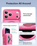 ESR iPhone 17 Pro Max Magsafe Case with Camera Control Frosted Pink Raised Edge Protection