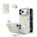 Withe Shell iPhone 17 Pro Max Magsafe Case with Aura Clutch MagSafe Wallet