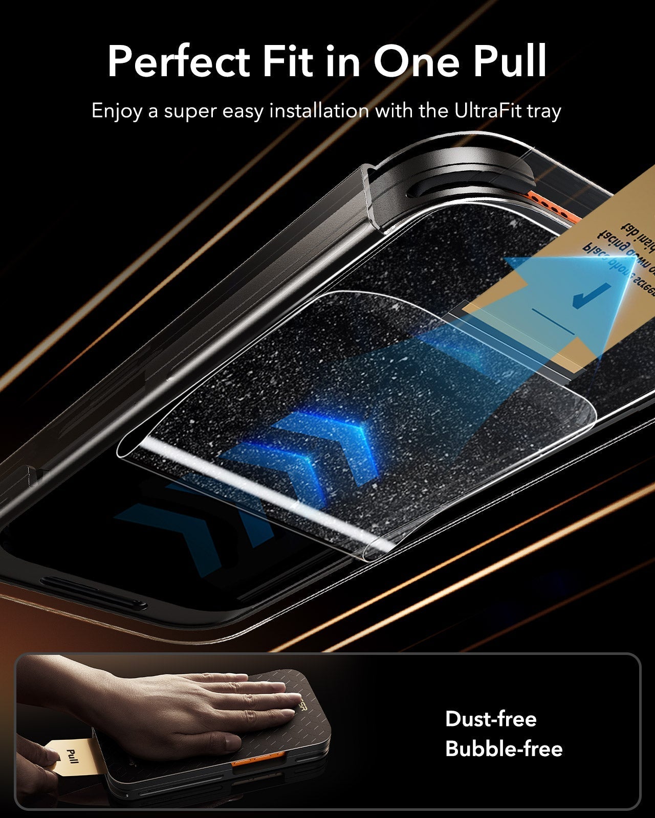 ESR iPhone 17 Pro Max Corning Glass Privacy Screen Protector perfect fit in one pull