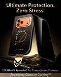 ESR iPhone 17 Pro Privacy Screen Protector with Corning Glass Ultimate Protection.  Zero Stress.