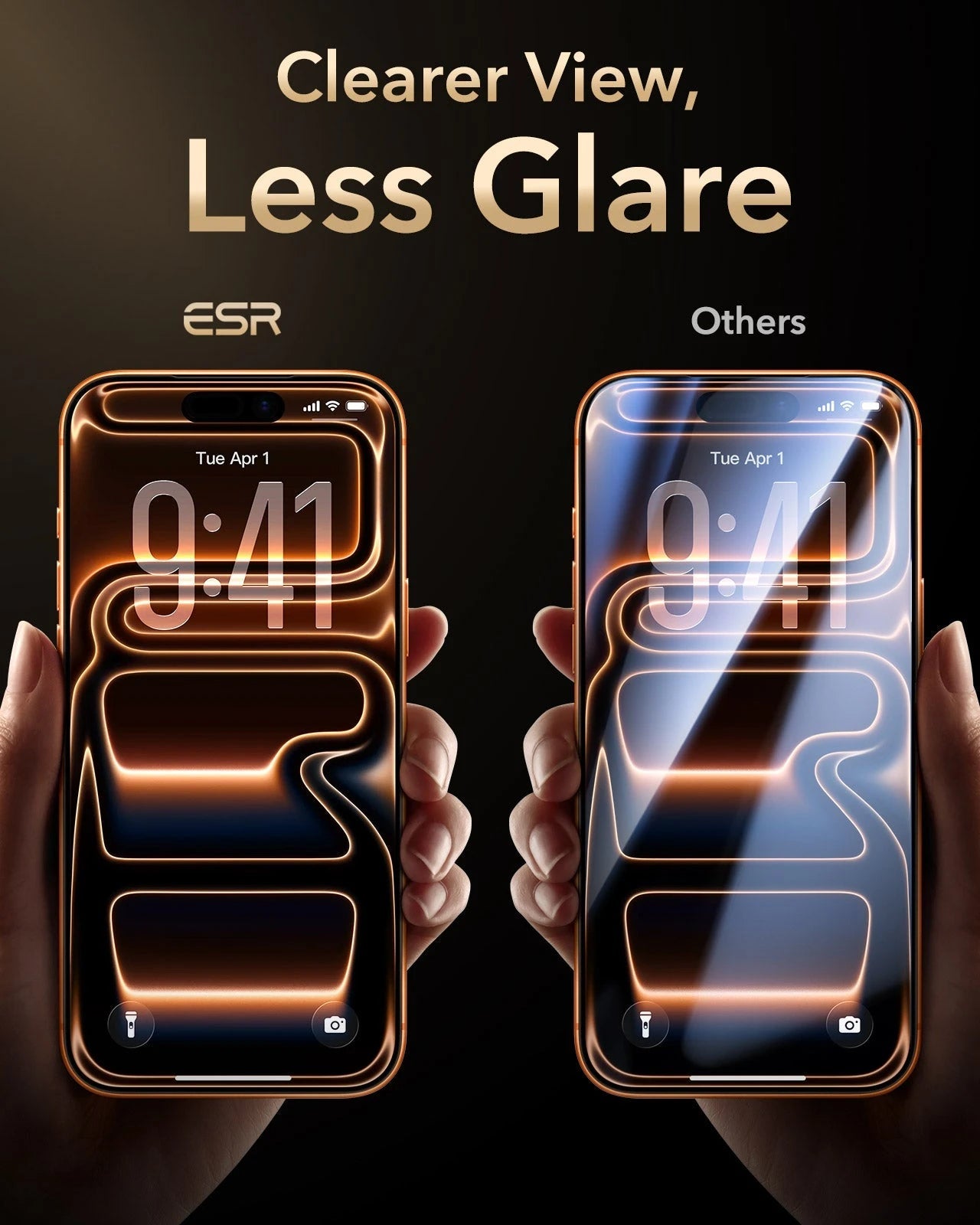 ESR iPhone 17 Pro Privacy Screen Protector with Corning Glass Clearer View,Glare Less
