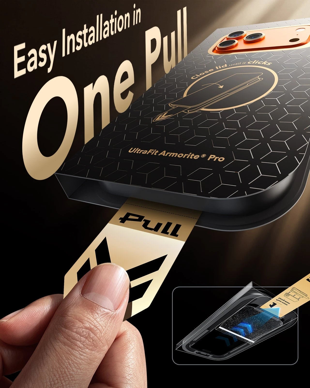 ESR iPhone 17 Pro Privacy Screen Protector with Corning Glass Easy Installation in One Pull