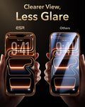 ESR iPhone 17 Pro Screen Protector with Corning Glass Clearer View,Glare Less