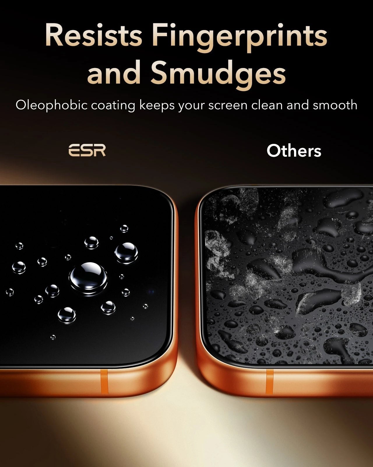 ESR iPhone 17 Pro Screen Protector with Corning Glass Resists Fingerprints and Smudges