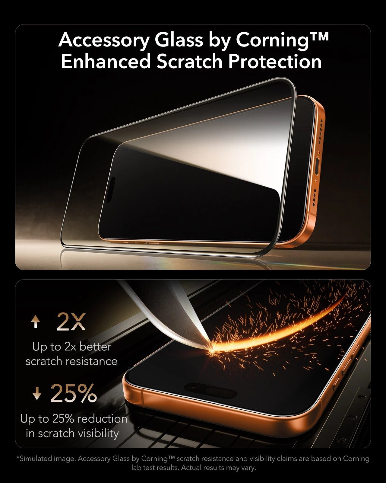 iPhone 17 Pro Accessory Glass by Corning Screen Protector enhanced scratch protection
