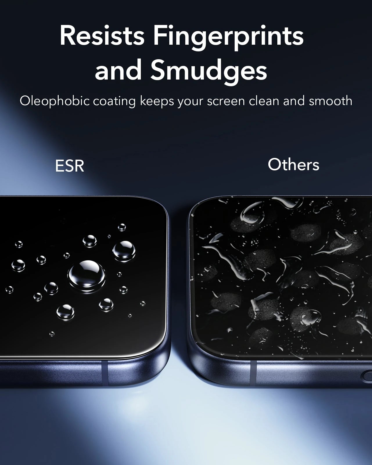 ESR iPhone 17 Pro Screen Protector with Armorite Tempered Glass Resists Fingerprints and Smudges
