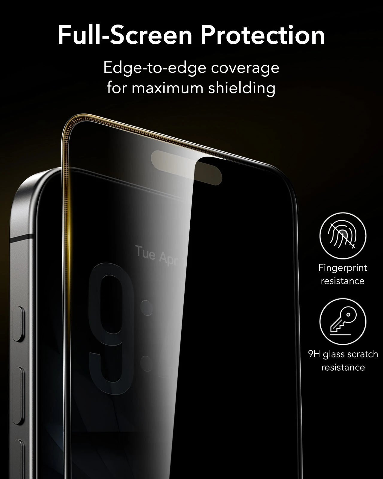 ESR iPhone 17 Corning Glass Privacy Screen Protector  full screen protection