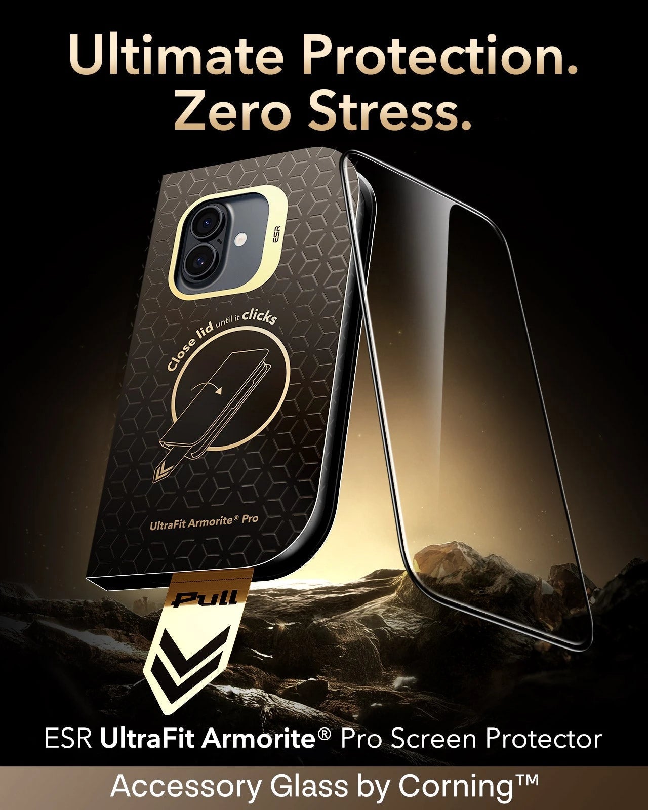 ESR iPhone 17 Screen Protector with Corning Glass 2 Pack Ultimate Protection.  Zero Stress.