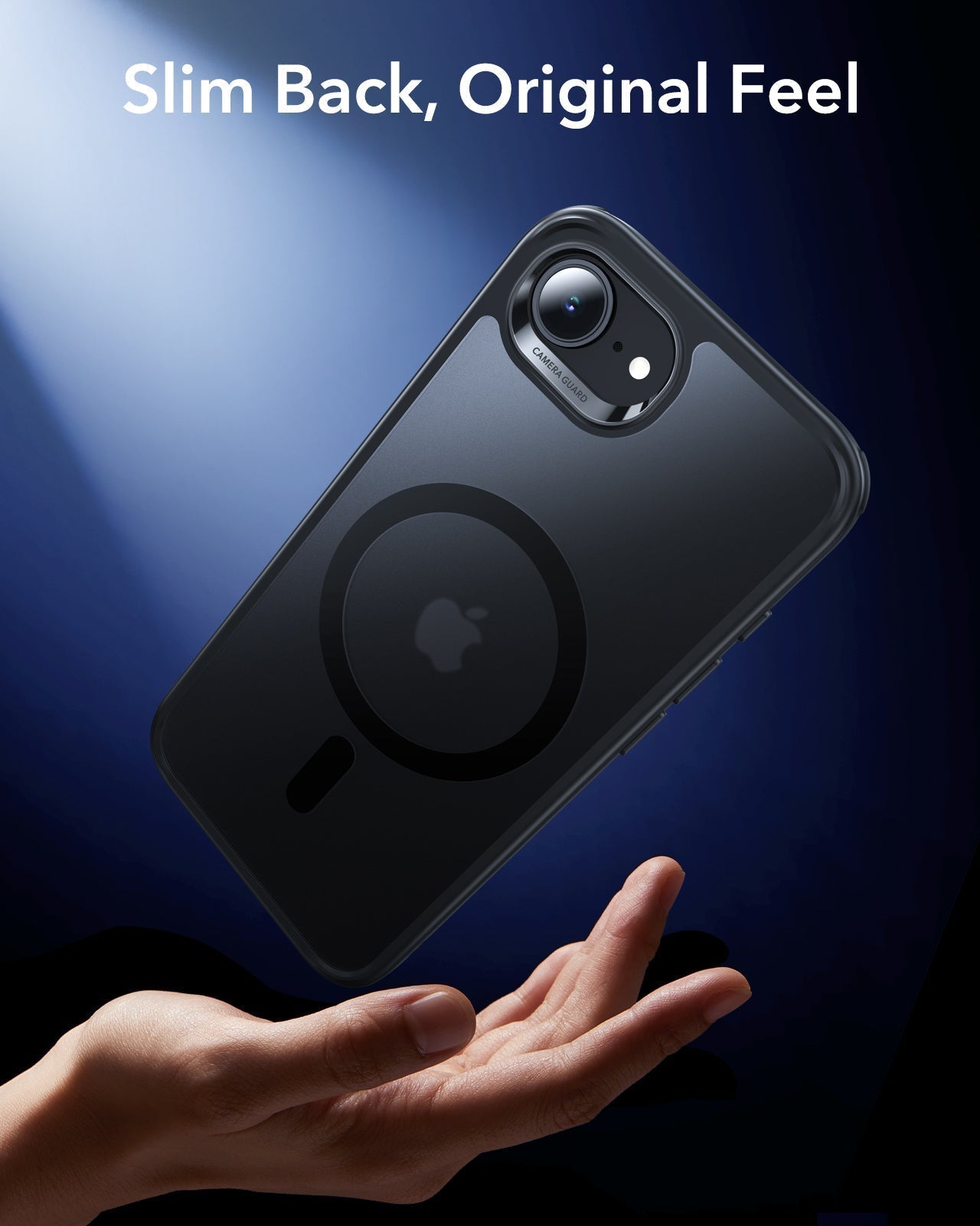 ESR iPhone 17e Classic Hybrid Magsafe Case Frosted Black Slim Back, Original Feel