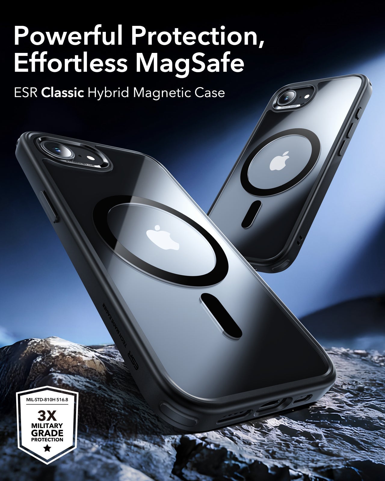 iPhone 17e Classic Hybrid Magsafe Case Clear Black Powerful Protection Effortless MagSafe
