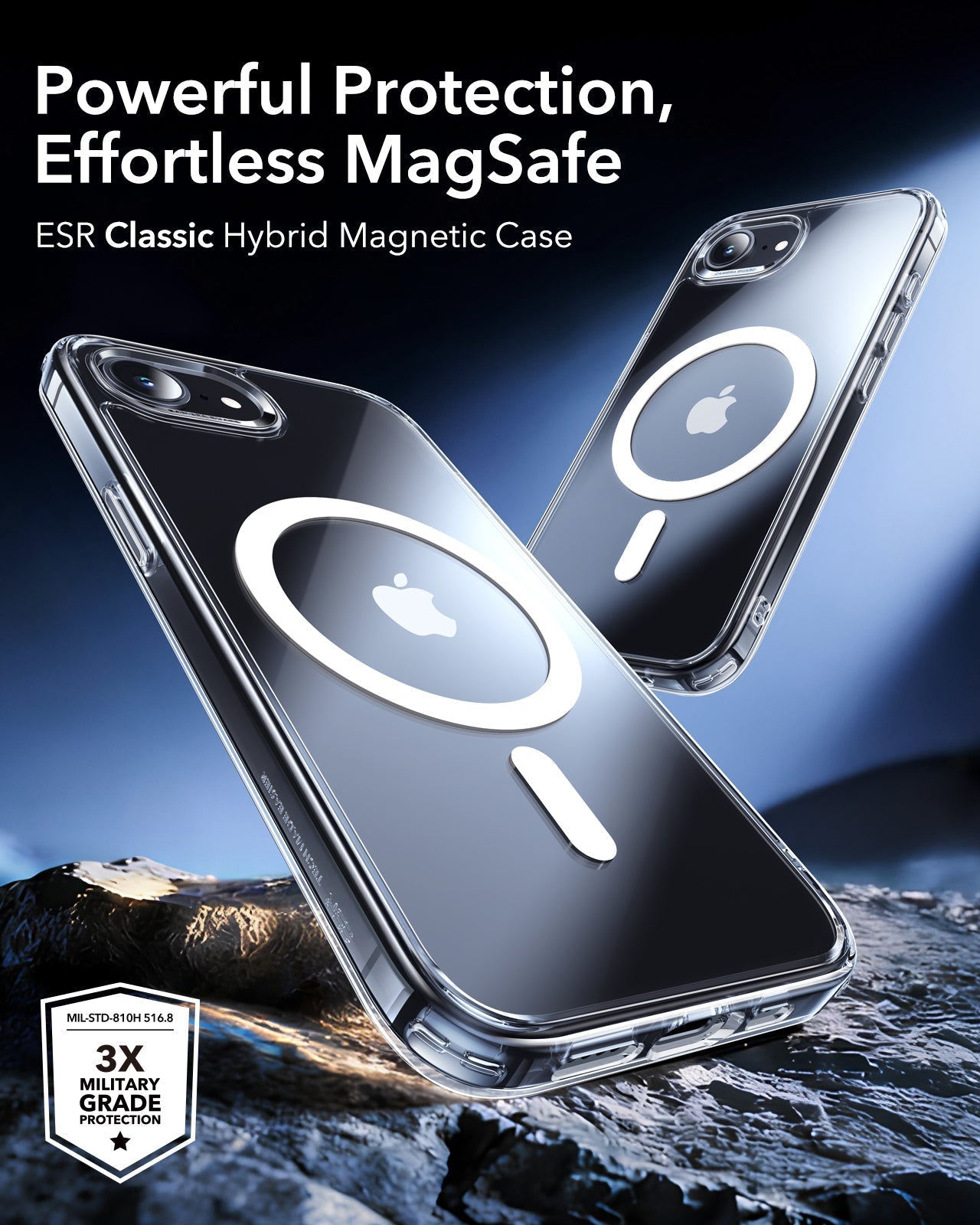 ESR iPhone 17e Classic Hybrid Magsafe Case Clear Powerful Protection Effortless MagSafe