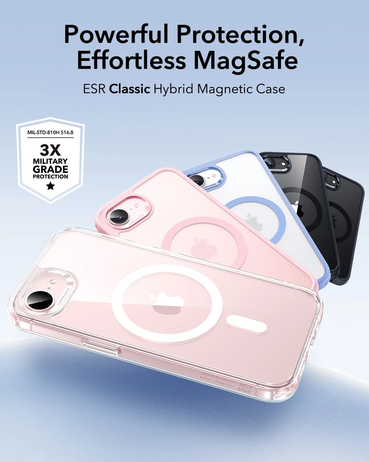 ESR iPhone 17e Classic Hybrid Magsafe Case Clear Powerful Protection Effortless MagSafe