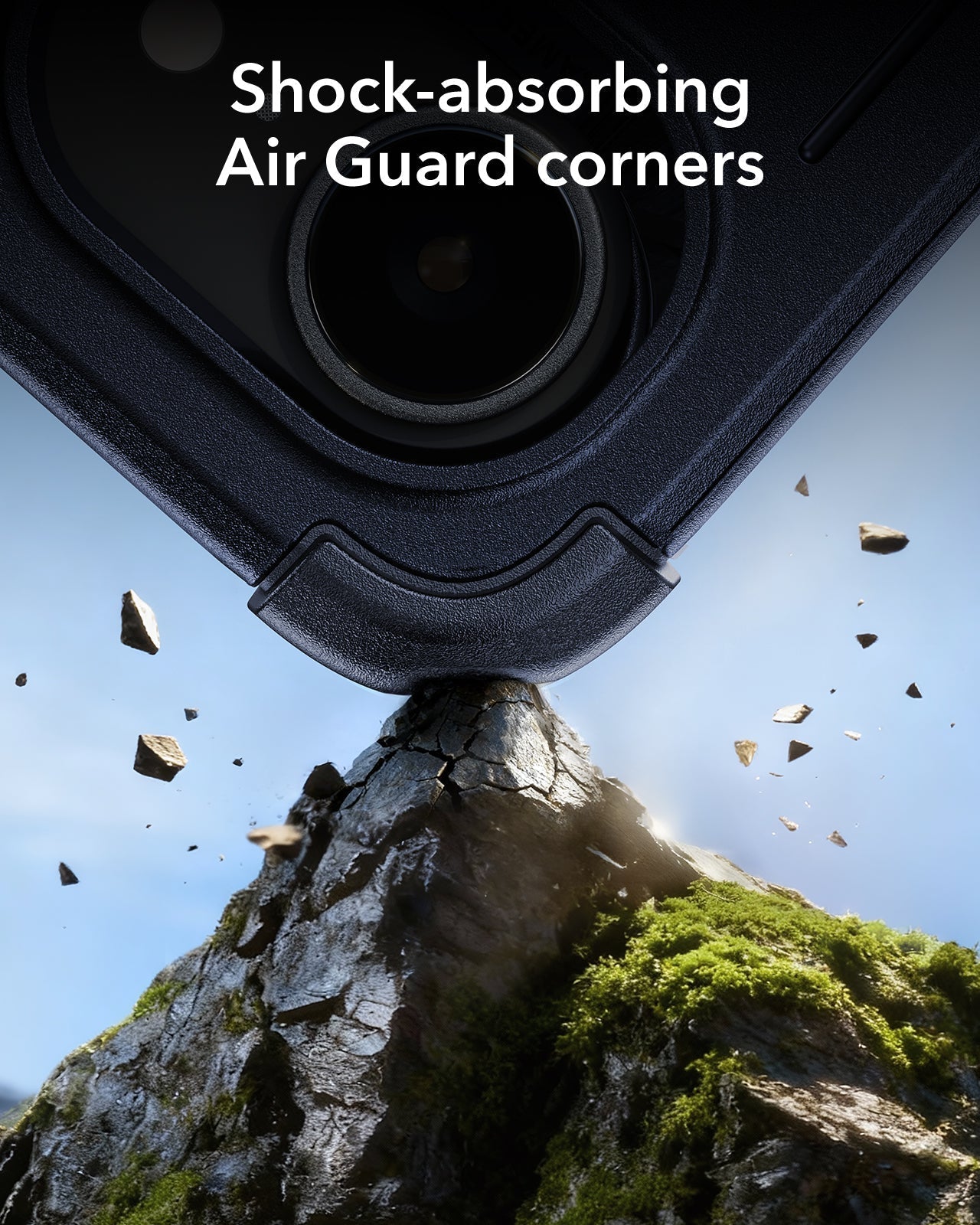 iPhone 17e Cyber Tough Magnetic Case Navy Blue Shock-absorbing Air Guard corners