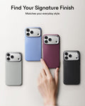 Misty Blue Vegan Leather iPhone 18 Pro Magsafe Case with Stand Find Your Signature Finish