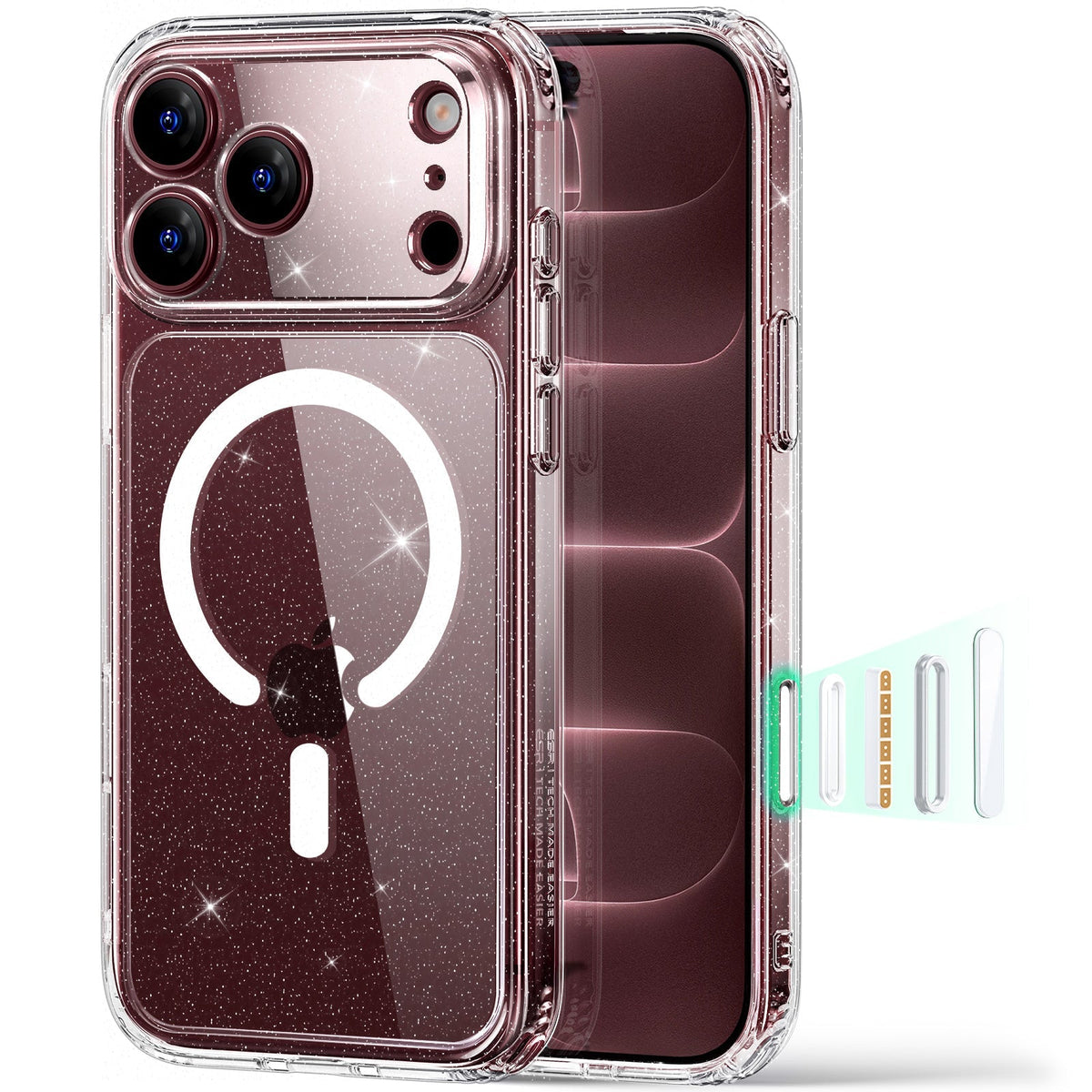 Clear Shimmer iPhone 18 Pro Magsafe Slim Phone Case