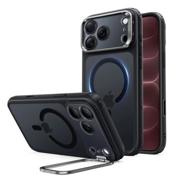 Frosted Black iPhone 18 Pro Magsafe Slim Phone Case with Stand