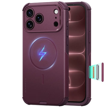 Deep Burgundy iPhone 18 Pro Case Tough Phone Case with Magsafe