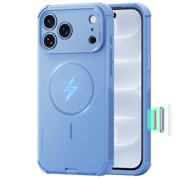 Misty Blue iPhone 18 Pro Case Tough Phone Case with Magsafe 