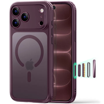 Frosted Deep Burgundy iPhone 18 Pro Max Magsafe Slim Phone Case