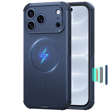 Navy Blue iPhone 18 Pro Max Case Tough Phone Case with Magsafe