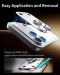 ESR Silver iPhone 18 Pro Corning Glass Camera Lens Protector Easy Application and Removal