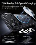 ESR Frosted Black iPhone 18 Pro Magsafe Slim Phone Case  Slim Profile, Full-Speed Charging