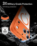 ESR Frosted Orange iPhone 18 Pro Magsafe Slim Phone Case 3X Military-Grade Protection